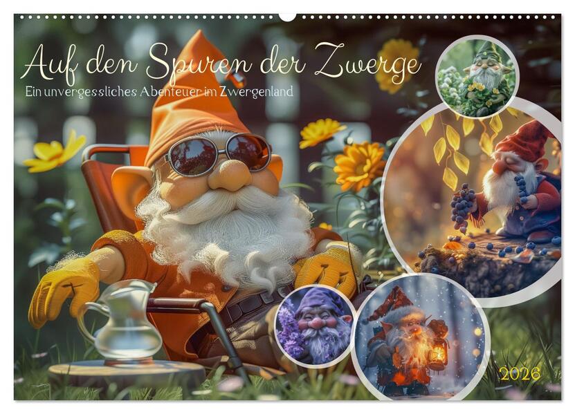 Auf den Spuren der Zwerge (Wandkalender 2026 DIN A2 quer) CALVENDO Monatskalender