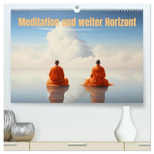 Meditation und weiter Horizont (hochwertiger Premium Wandkalender 2026 DIN A2 quer) Kunstdruck in Hochglanz