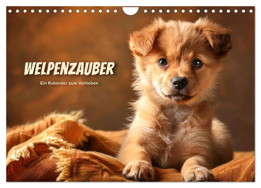Welpenzauber: Ein Kalender zum Verlieben (Wandkalender 2026 DIN A4 quer) CALVENDO Monatskalender