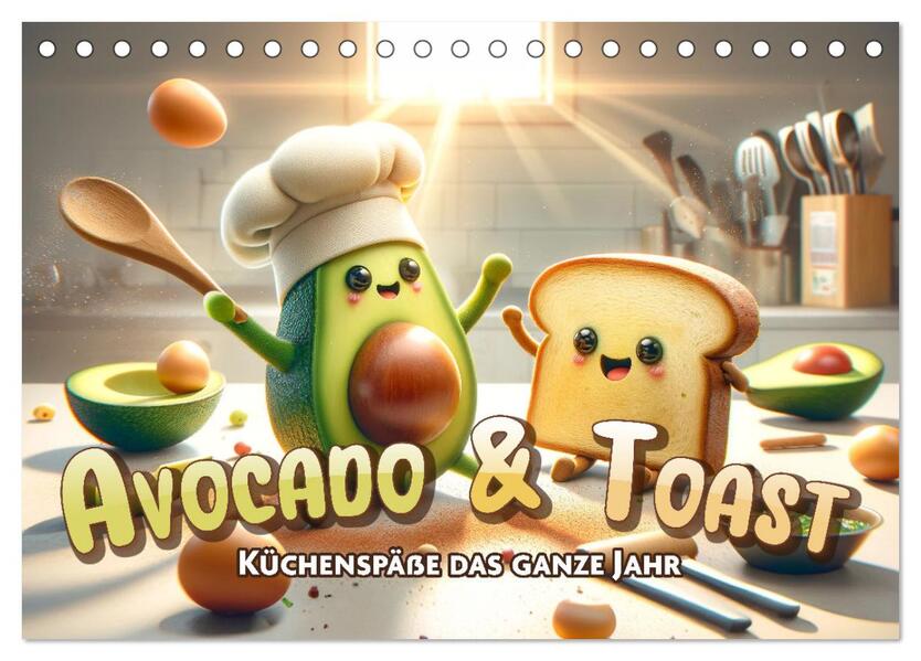 Avocado & Toast - Küchenspäße das ganze Jahr (Tischkalender 2026 DIN A5 quer) CALVENDO Monatskalender