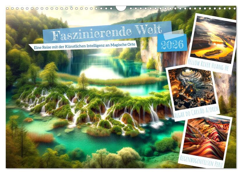 Faszinierende Welt: Eine Reise mit der Künstlichen Intelligenz an Magische Orte (Wandkalender 2026 DIN A3 quer) CALVENDO Monatskalender