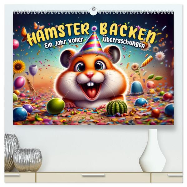 Hamsterbacken: Ein Jahr voller Überraschungen (hochwertiger Premium Wandkalender 2026 DIN A2 quer) Kunstdruck in Hochglanz