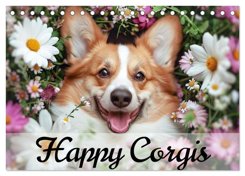 Happy Corgis (Tischkalender 2026 DIN A5 quer) CALVENDO Monatskalender