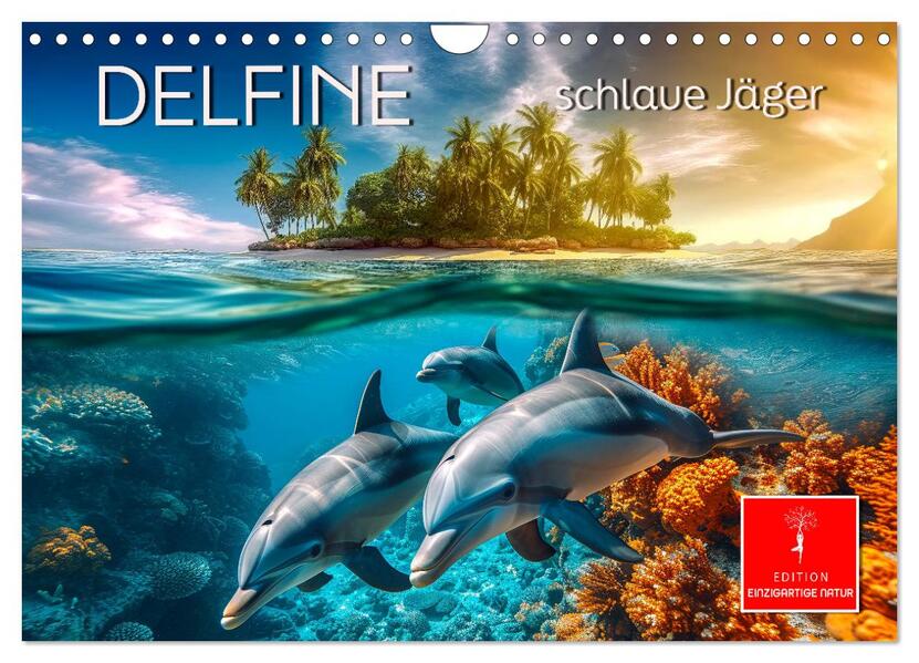 Delfine - schlaue Jäger (Wandkalender 2026 DIN A4 quer) CALVENDO Monatskalender