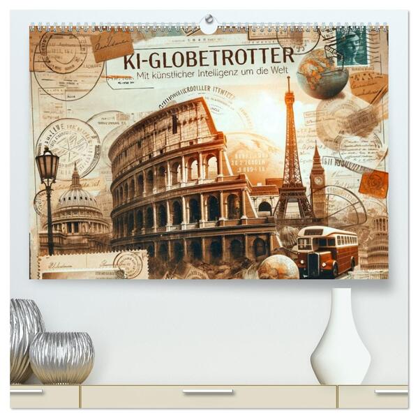 KI-Globetrotter: Mit künstlicher Intelligenz um die Welt (hochwertiger Premium Wandkalender 2026 DIN A2 quer) Kunstdruck in Hochglanz