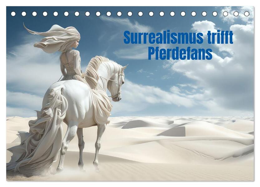 Surrealismus trifft Pferdefans (Tischkalender 2026 DIN A5 quer) CALVENDO Monatskalender