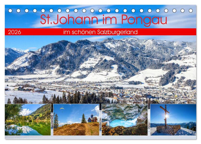St.Johann im Pongau (Tischkalender 2026 DIN A5 quer) CALVENDO Monatskalender
