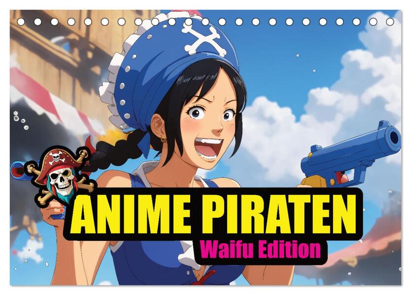 Anime Piraten - Waifu Edition (Tischkalender 2026 DIN A5 quer) CALVENDO Monatskalender