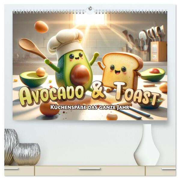Avocado & Toast - Küchenspäße das ganze Jahr (hochwertiger Premium Wandkalender 2026 DIN A2 quer) Kunstdruck in Hochglanz