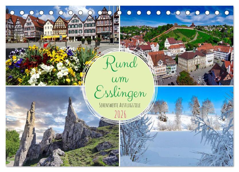 Rund um Esslingen (Tischkalender 2026 DIN A5 quer) CALVENDO Monatskalender