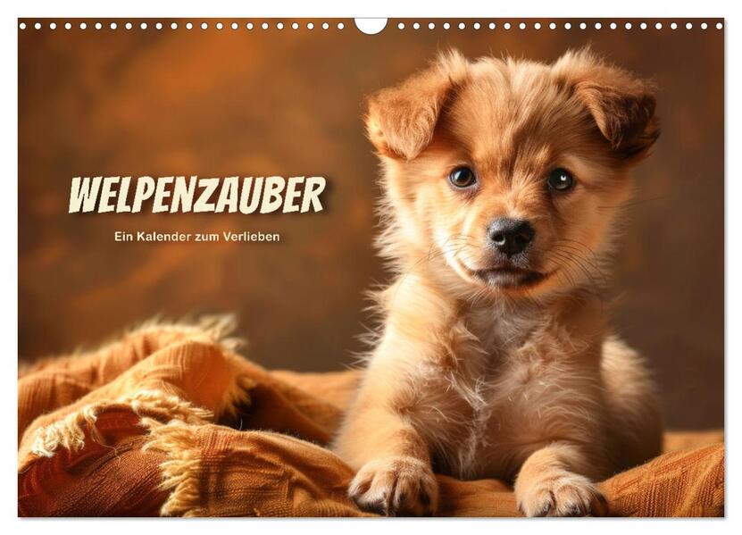 Welpenzauber: Ein Kalender zum Verlieben (Wandkalender 2026 DIN A3 quer) CALVENDO Monatskalender