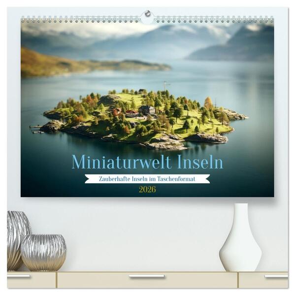 Miniaturwelt Inseln (hochwertiger Premium Wandkalender 2026 DIN A2 quer) Kunstdruck in Hochglanz