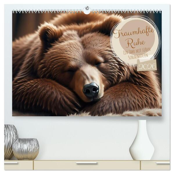 Traumhafte Ruhe - Ein Jahr mit süßen Schlafmützen (hochwertiger Premium Wandkalender 2026 DIN A2 quer) Kunstdruck in Hochglanz