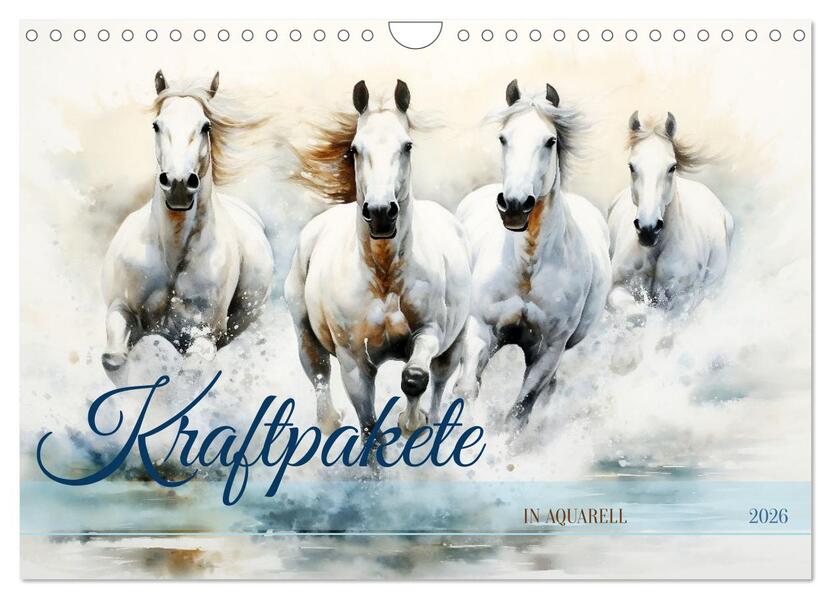 Kraftpakete in Aquarell (Wandkalender 2026 DIN A4 quer) CALVENDO Monatskalender