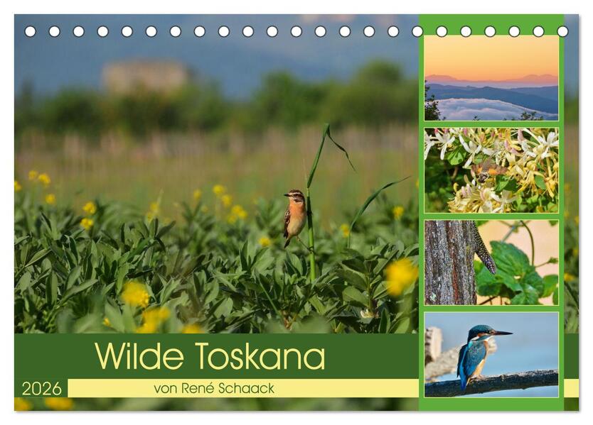 Wilde Toskana - von René Schaack (Tischkalender 2026 DIN A5 quer) CALVENDO Monatskalender