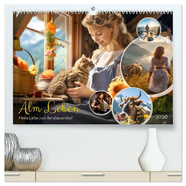 Alm Leben - Meine Liebe zum Bergbauernhof (hochwertiger Premium Wandkalender 2026 DIN A2 quer) Kunstdruck in Hochglanz