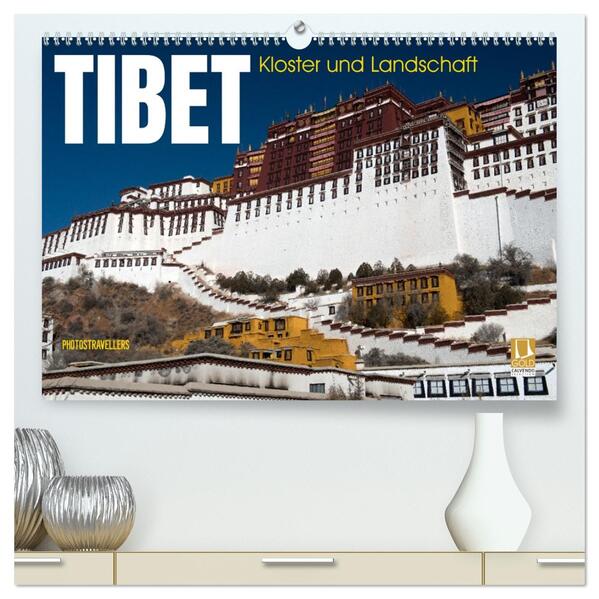 Tibet - Kloster und Landschaft (hochwertiger Premium Wandkalender 2026 DIN A2 quer) Kunstdruck in Hochglanz