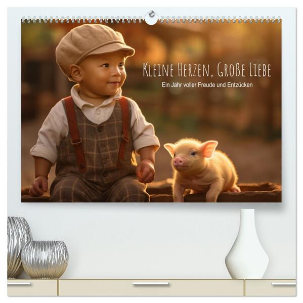 Kleine Herzen Große Liebe: Ein Jahr voller Freude und Entzücken (hochwertiger Premium Wandkalender 2026 DIN A2 quer) Kunstdruck in Hochglanz