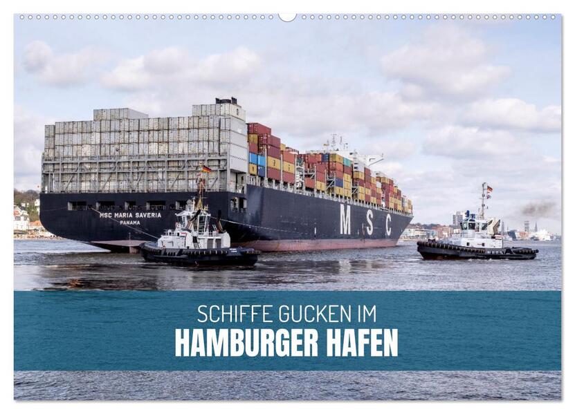 Schiffe gucken im Hamburger Hafen (Wandkalender 2026 DIN A2 quer) CALVENDO Monatskalender