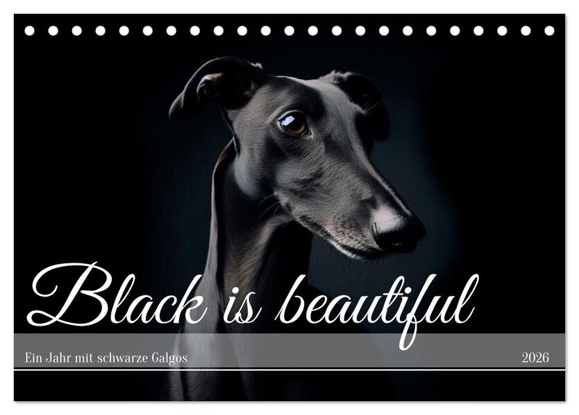 Black is beautiful (Tischkalender 2026 DIN A5 quer) CALVENDO Monatskalender