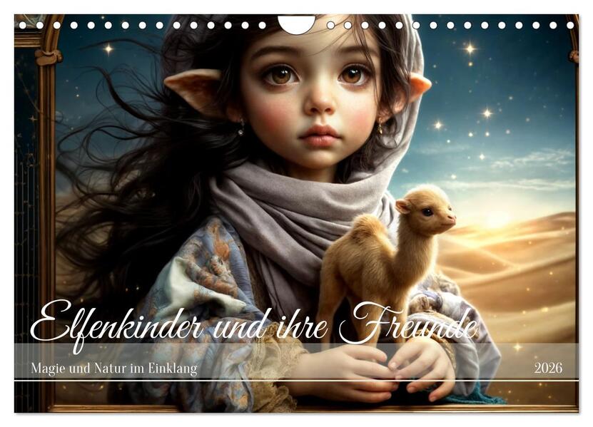 Elfenkinder und ihre Freunde - Magie und Natur im Einklang (Wandkalender 2026 DIN A4 quer) CALVENDO Monatskalender