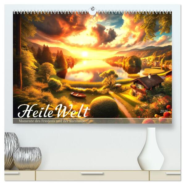 Heile Welt - Momente des Friedens und der Harmonie (hochwertiger Premium Wandkalender 2026 DIN A2 quer) Kunstdruck in Hochglanz