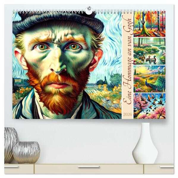 Eine Hommage an van Gogh (hochwertiger Premium Wandkalender 2026 DIN A2 quer) Kunstdruck in Hochglanz