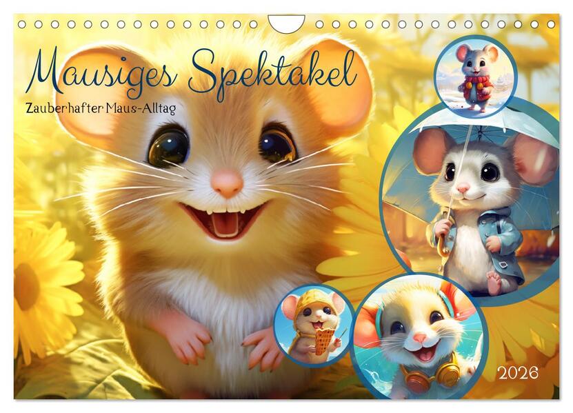 Mausiges Spektakel. Zauberhafter Maus-Alltag (Wandkalender 2026 DIN A4 quer) CALVENDO Monatskalender