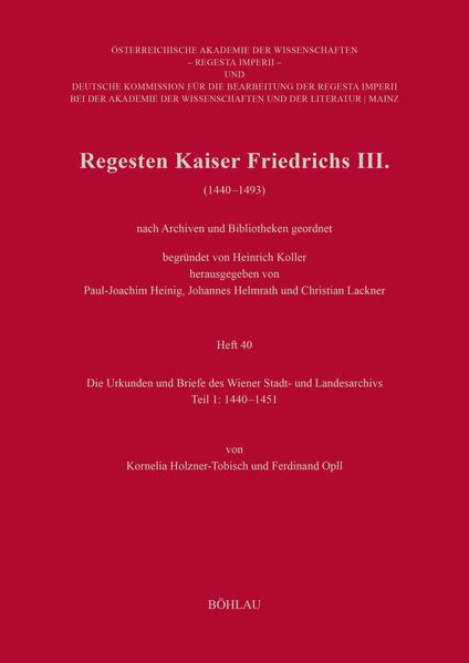 Regesten Kaiser Friedrichs III. (1440-1493)