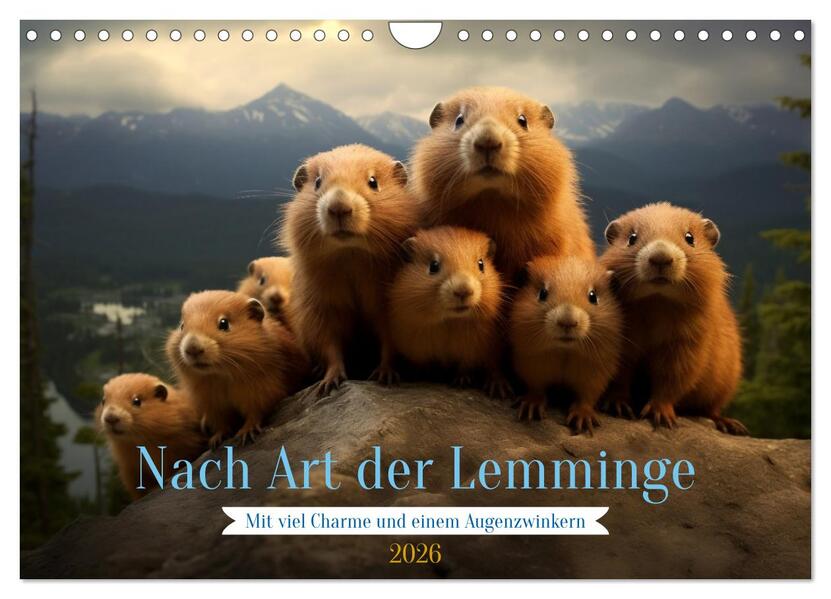 Nach Art der Lemminge (Wandkalender 2026 DIN A4 quer) CALVENDO Monatskalender