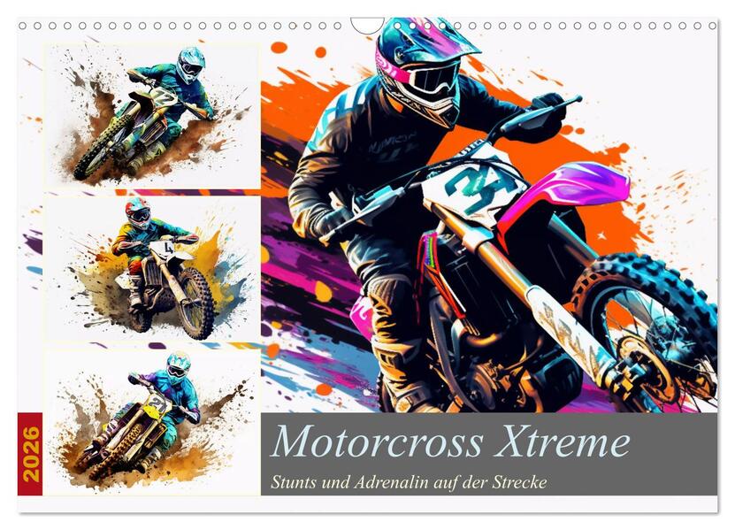Motorcross Xtreme (Wandkalender 2026 DIN A3 quer) CALVENDO Monatskalender