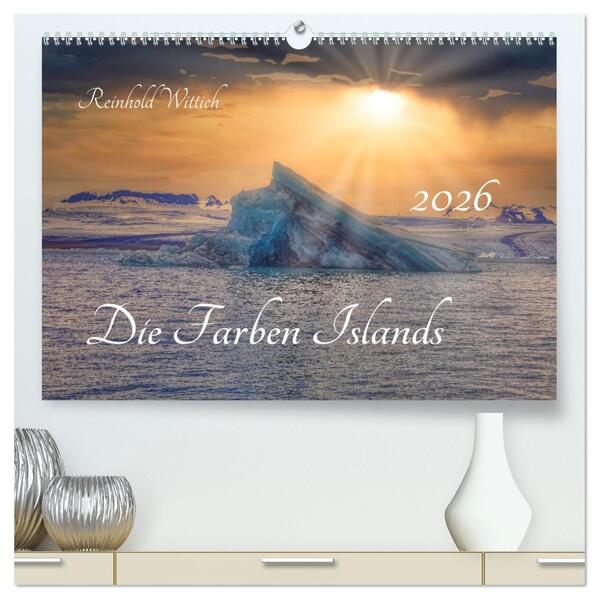 Die Farben Islands (hochwertiger Premium Wandkalender 2026 DIN A2 quer) Kunstdruck in Hochglanz