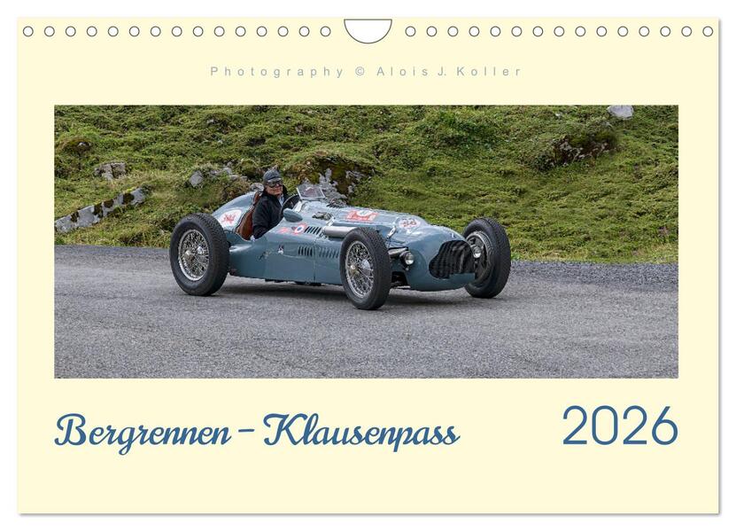 Bergrennen - Klausenpass (Wandkalender 2026 DIN A4 quer) CALVENDO Monatskalender
