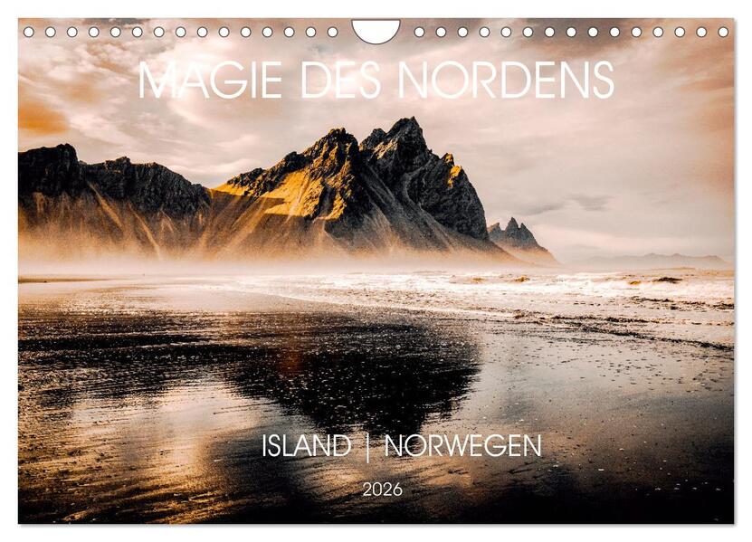 Magie des Nordens Island und Norwegen (Wandkalender 2026 DIN A4 quer) CALVENDO Monatskalender