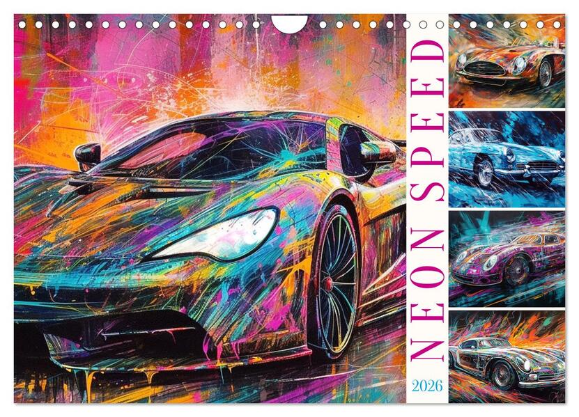 Neon Speed (Wandkalender 2026 DIN A4 quer) CALVENDO Monatskalender
