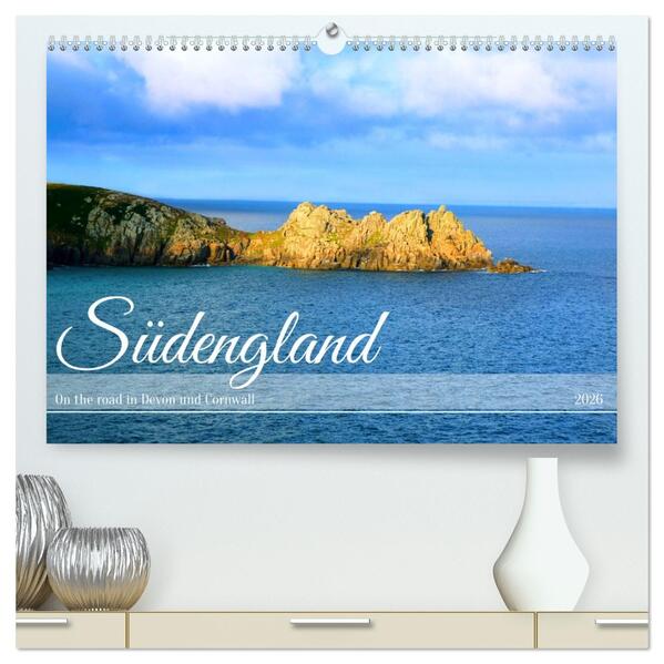 Südengland - On the road in Devon und Cornwall (hochwertiger Premium Wandkalender 2026 DIN A2 quer) Kunstdruck in Hochglanz