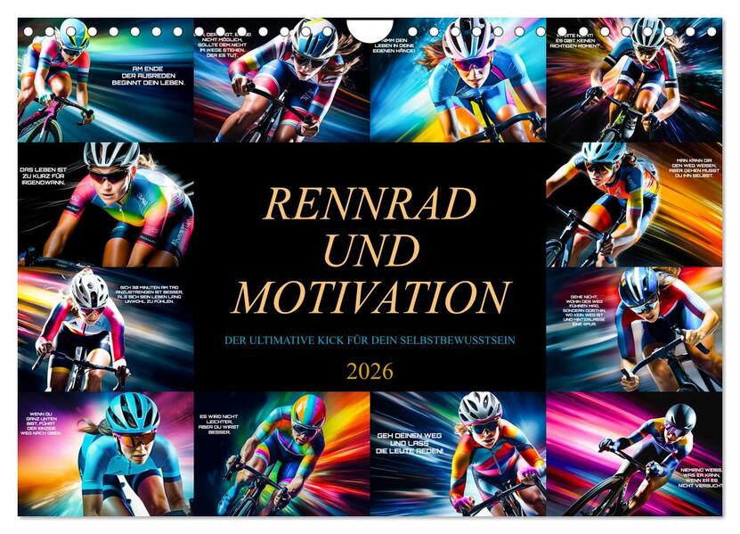 Rennrad und Motivation (Wandkalender 2026 DIN A4 quer) CALVENDO Monatskalender