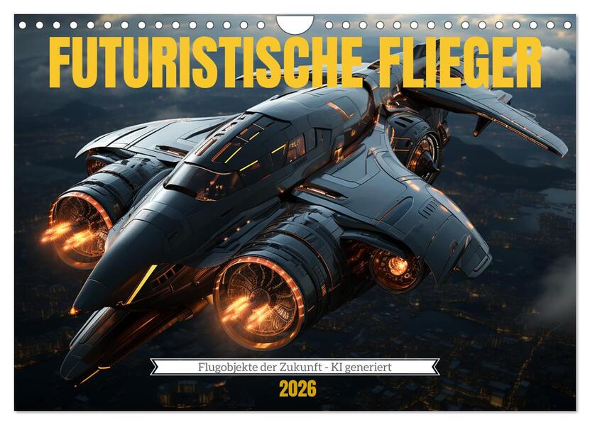 Futuristische Flieger (Wandkalender 2026 DIN A4 quer) CALVENDO Monatskalender