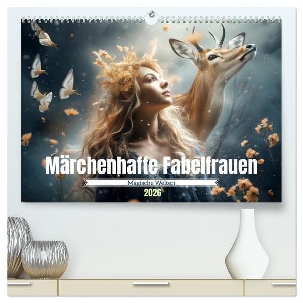 Märchenhafte Fabelfrauen (hochwertiger Premium Wandkalender 2026 DIN A2 quer) Kunstdruck in Hochglanz