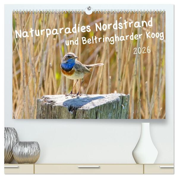 Naturparadies Nordstrand und Beltringharder Koog (hochwertiger Premium Wandkalender 2026 DIN A2 quer) Kunstdruck in Hochglanz