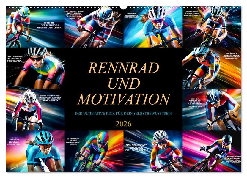 Rennrad und Motivation (Wandkalender 2026 DIN A2 quer) CALVENDO Monatskalender
