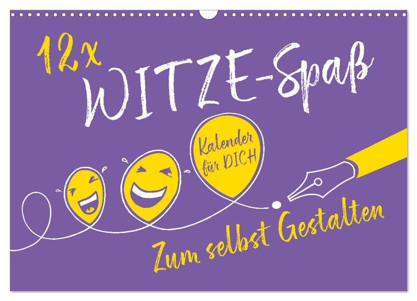 12 x WITZE-Spaß - Bastelkalender (Wandkalender 2026 DIN A3 quer) CALVENDO Monatskalender