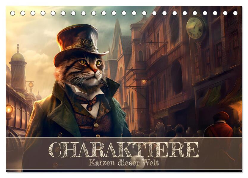 Charaktiere Katzen dieser Welt (Tischkalender 2026 DIN A5 quer) CALVENDO Monatskalender