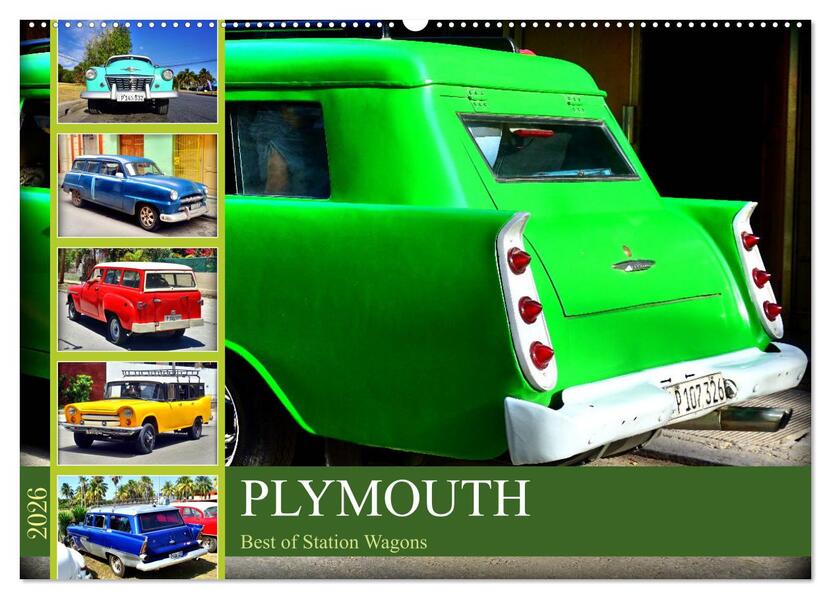 PLYMOUTH - Best of Station Wagons (Wandkalender 2026 DIN A2 quer) CALVENDO Monatskalender