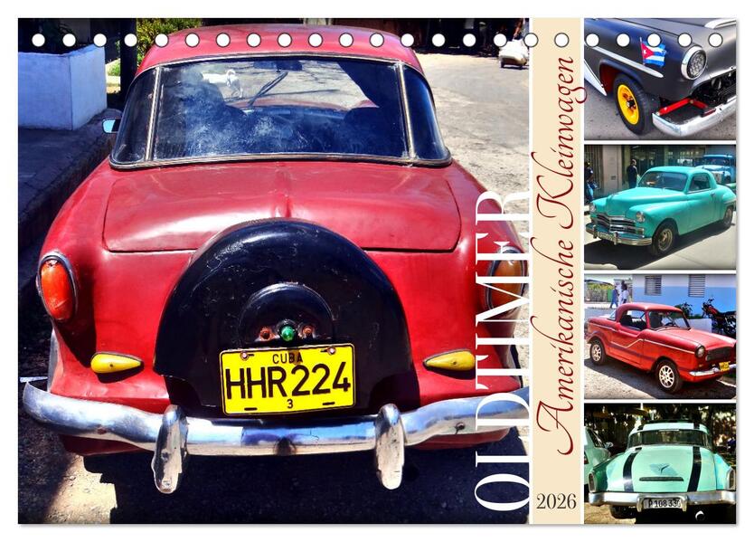 Amerikanische Kleinwagen - Oldtimer (Tischkalender 2026 DIN A5 quer) CALVENDO Monatskalender
