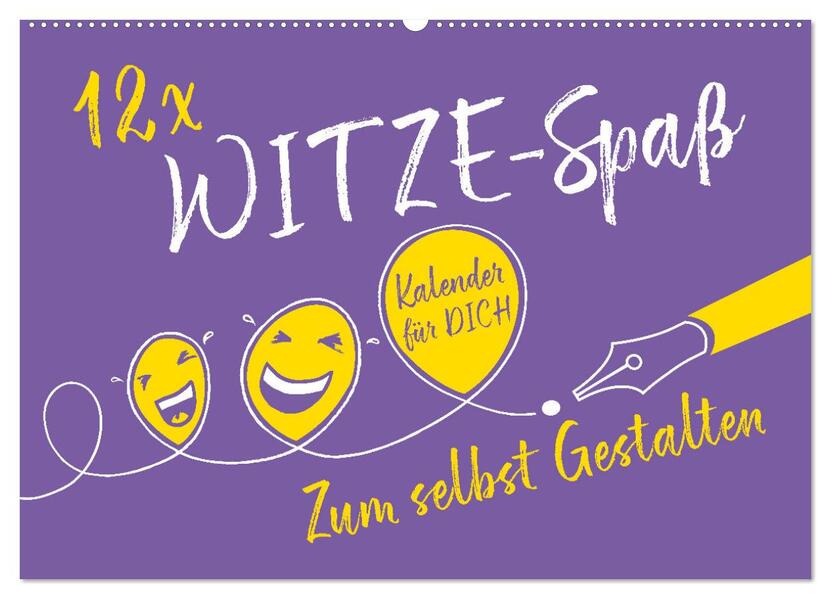 12 x WITZE-Spaß - Bastelkalender (Wandkalender 2026 DIN A2 quer) CALVENDO Monatskalender