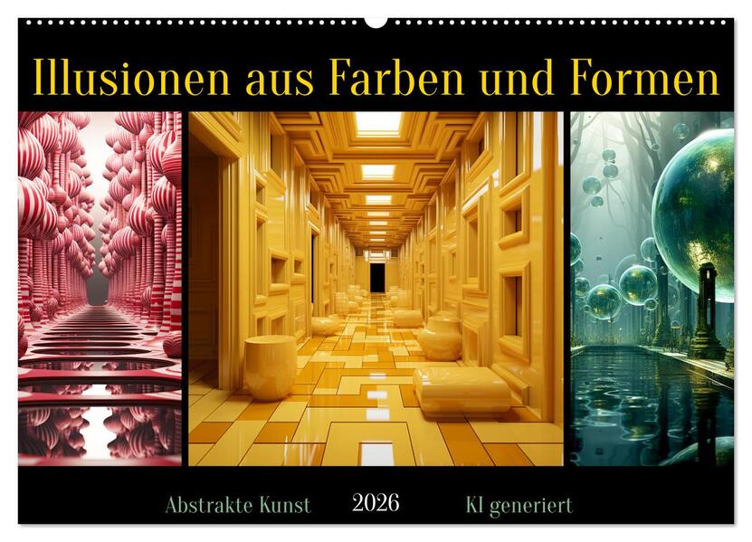 Illusionen aus Farben und Formen (Wandkalender 2026 DIN A2 quer) CALVENDO Monatskalender