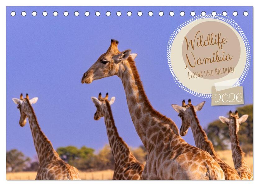 Wildlife Namibia - Etosha und Kalahari (Tischkalender 2026 DIN A5 quer) CALVENDO Monatskalender