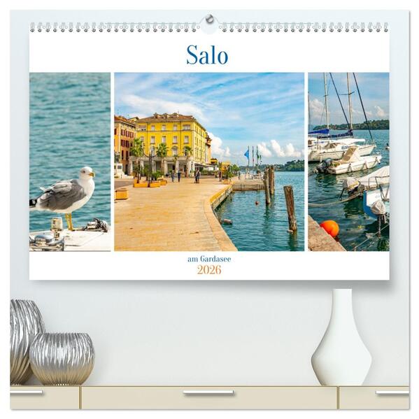 Salo am Gardasee (hochwertiger Premium Wandkalender 2026 DIN A2 quer) Kunstdruck in Hochglanz