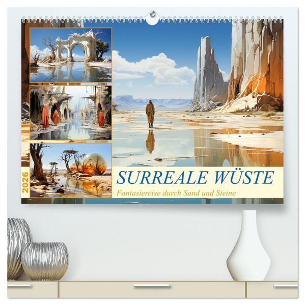 Surreale Wüste (hochwertiger Premium Wandkalender 2026 DIN A2 quer) Kunstdruck in Hochglanz
